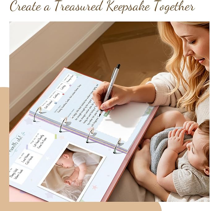 Kasfalci Baby Memory Book – Baby Book Keepsake Pregnancy Journal, Gender Neutral Photo Album and Milestone Scrapbook for Boy or Girl to Record Memories from Pregnancy to Age 5,Newborn Books - Image 7