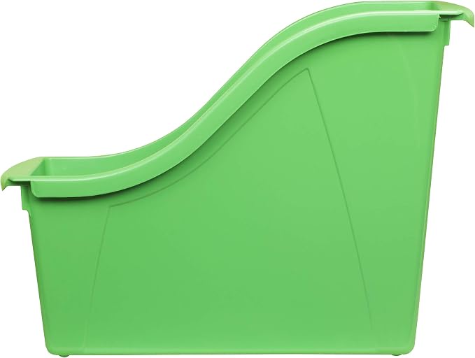 Storex Small Book Bin, Linking Storage Bin, Dry Erase Surface, 11.75" x 8.5" x 4.5" STEM Green (Pack of 6) - Image 12