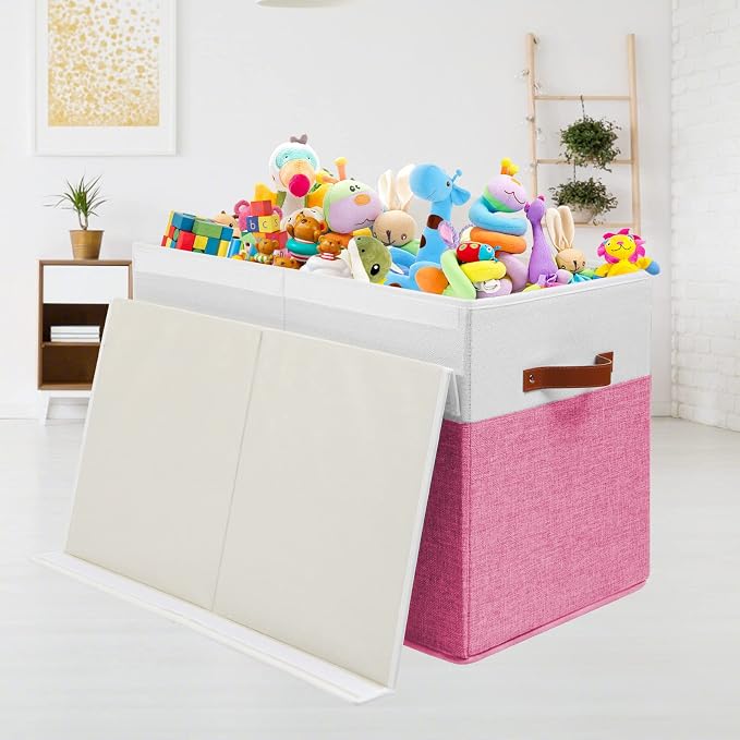 Gowee Toy Box Chest, Collapsible Sturdy Storage Bins with Lids - Image 6