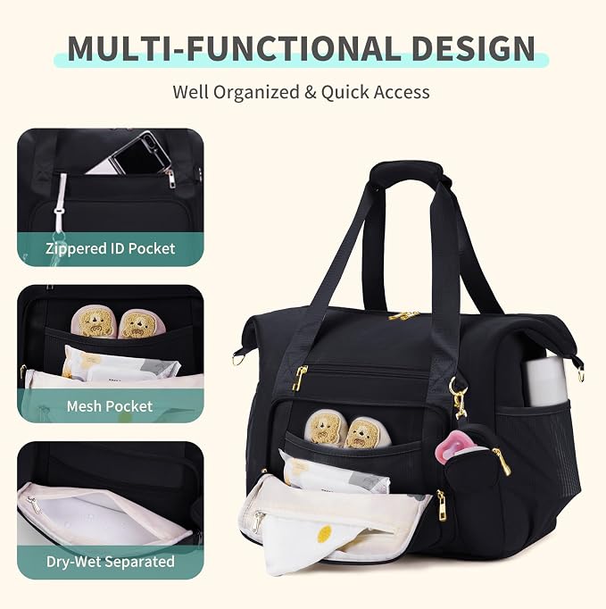 CEI-CEI Neoprene Diaper Bag Tote Large Maternity Hospital Bag Waterproof Travel Baby Tote briefcases for documents - Image 5