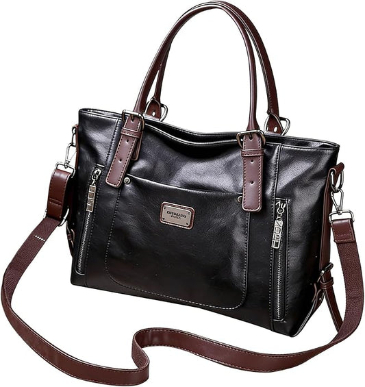 Handbags and Purses for women Vegan Leather Tote Bag for Women Satchel Shoulder Bags Travel Purse with Compartments by MCUVAEC