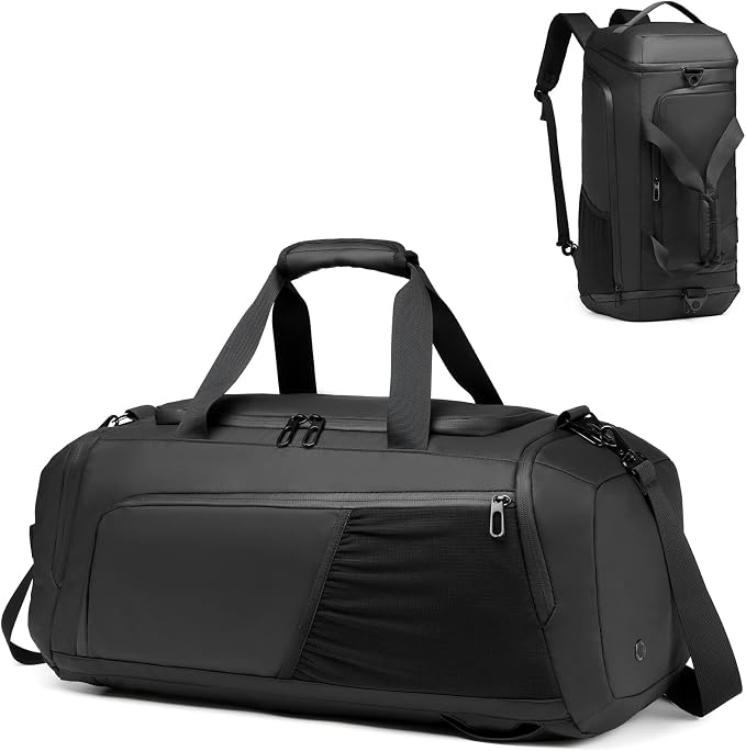 Gym Bag for Men with Shoes Compartment - 40L Duffle Bag for Travel with Wet Pocket & Laptop Compartment,Waterproof Carry On Sports Bags Gym Backpack with Water Bottle Holder by Moulyan