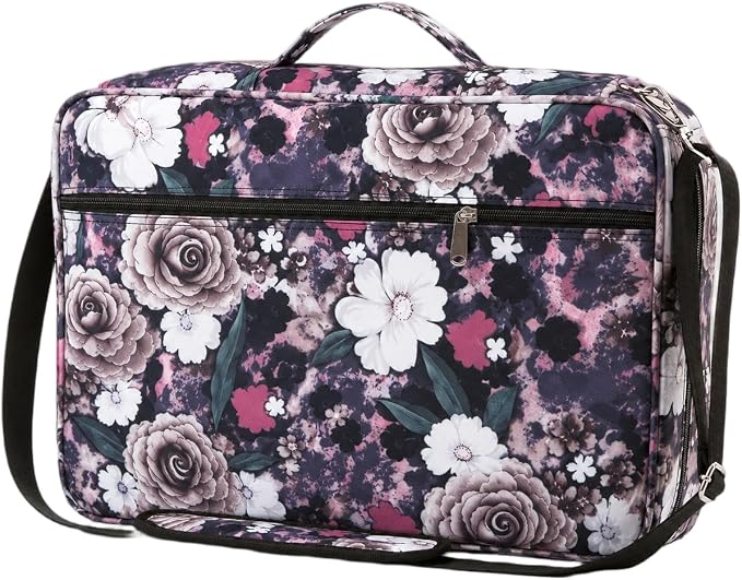 480 Slots Colored Pencil Case Organizer with Shoulder Strap | Twill Oxford fabric case for 480 pencils or 320 gel pens, with 4 layers, 2 outer pockets, handle, and removable strap. by Lbxgap