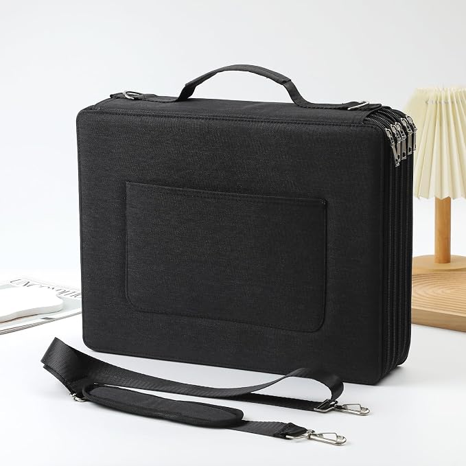600-Slot Colored Pencil Case, 5-Layer Zipper with Shoulder strap and Handle | Organizer Bag for Pencil Storage Case for Artist Painter Office Sketch Travel Supplies - Image 5