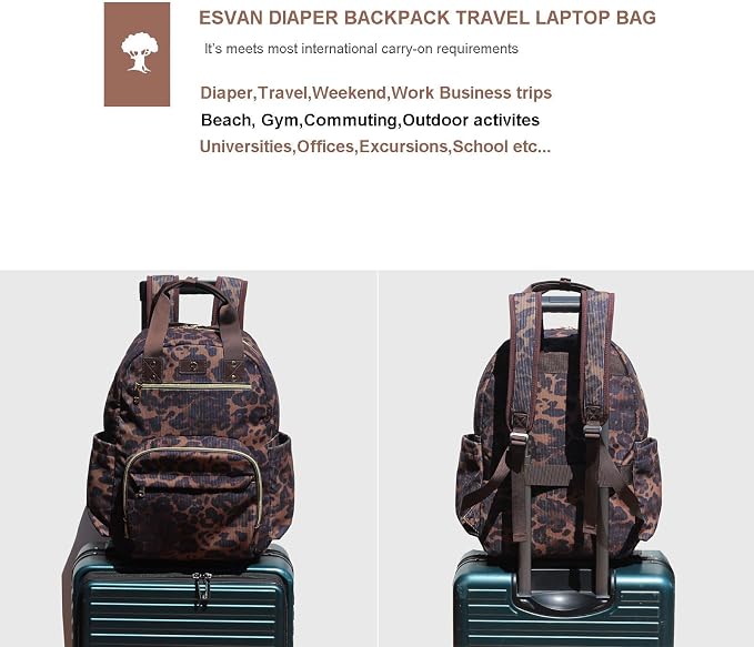 Diaper Bag Backpack Corduroy Multifunction Baby Fashion Travel Pack office Laptop Bag - Image 6