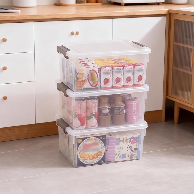 Citylife 17 QT Plastic Storage Bins with Lids Latching Stackable Storage Containers for Organizing Large Clear Storage Box for Garage, Craft, Toys, Closet, Home, 1 Pack - Image 5