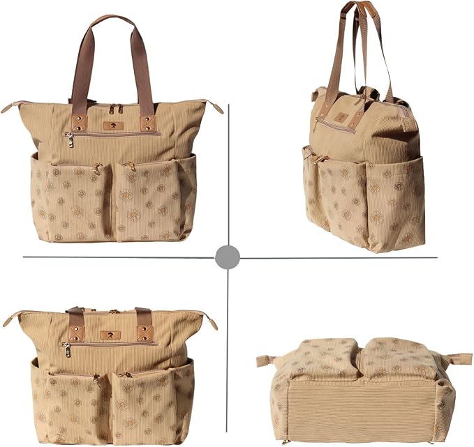 Diaper Tote Bag Totepack Backpack 2 in 1 for Women Multifunctional Large Capacity with Insulated Pockets Travel | Multifunctional - Image 6