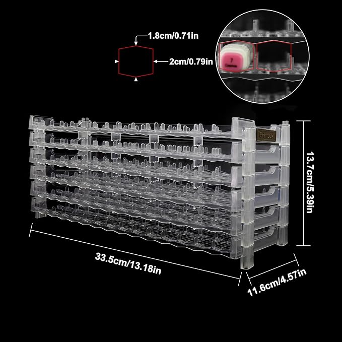 Universal 6 Layers Tray Universal Marker Storage Rack, Penholder Display for 90 Pens SN01 Pencil Organizer Holder for Desk (Clear-6 layers) - Image 6