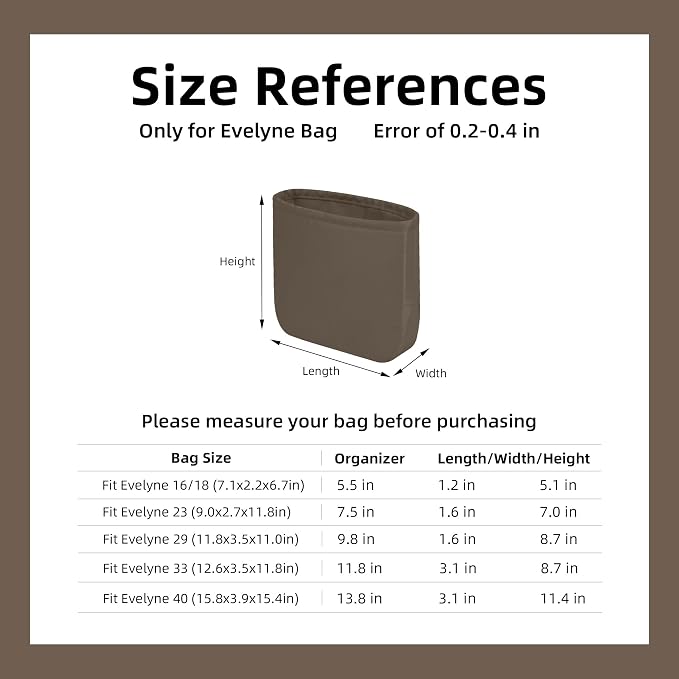 DGAZ Silk Purse Organizer Insert for Evelyne Bag(23,Etoupe grey) | Soft and Lightweight,Perfect Fit,Multi-pocket Storage,Bag Protector,Luxury Bag Care,Handmade,for Smooth Bag Organizer - Image 6