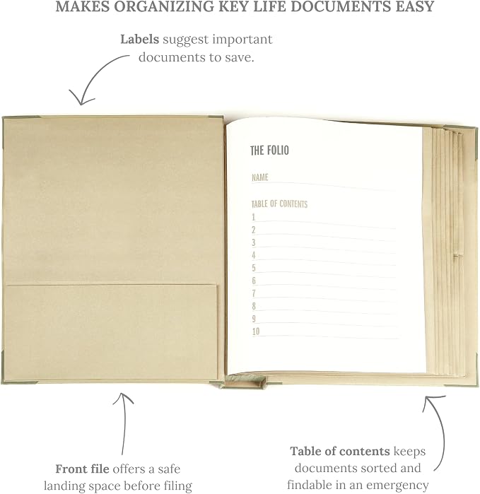 Savor|2025 Updated Edition Family Emergency Binder ™ | Custom Dyed Cloth Expanding File Folder for Important Papers, Babysitter Binder, Birth Certificates, Social Security Cards, Passports, Photos - Image 3