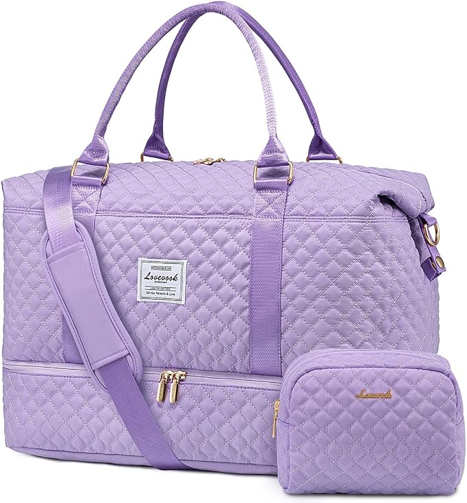 LOVEVOOK Travel Duffle Bag,Weekender Bags for Women with Shoe Compartment，Carry on Overnight Bag with Toiletry Bag,Gym Duffel Bag with Wet Pocket, Hospital Bags for Labor and Delivery by LOVEVOOK