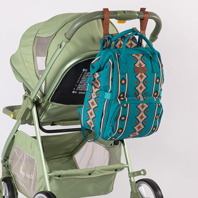 Montana West Wrangler Callie Diaper Bag Backpack with Stroller Straps Multifunction Baby Travel Bag WG2204-9110TQ - Image 6