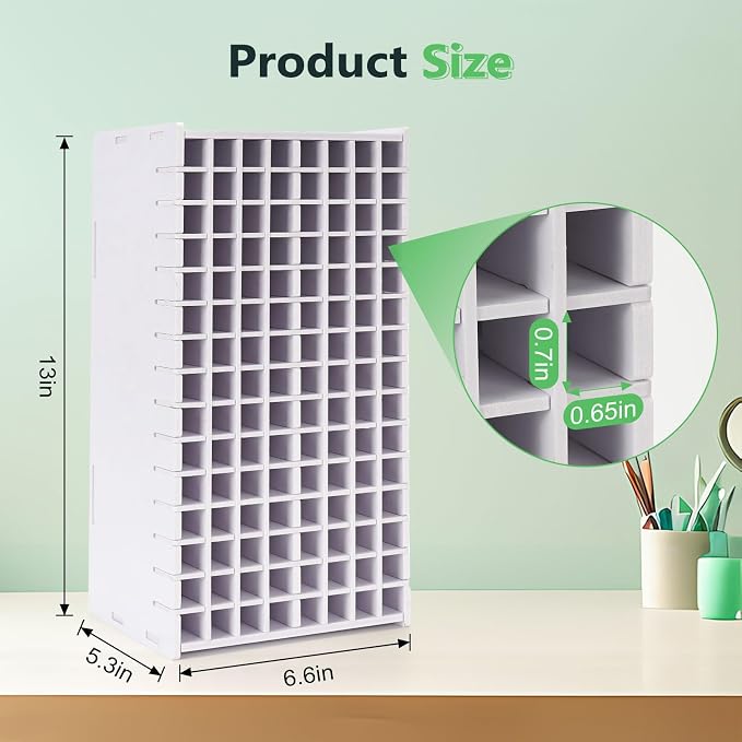 Art Marker Storage Rack for 120 Markers | Watercolour Brushes Pens Color Pencils Organizer Holder for Desk - Image 2