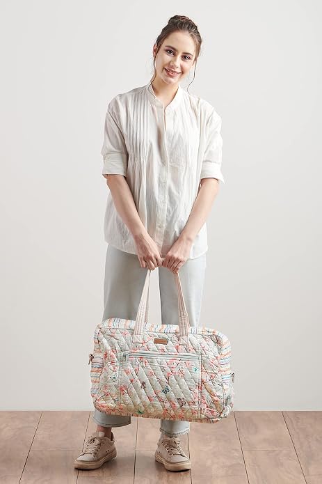 Maison d' Hermine Weekender Bags for Women Cotton Quilted Duffel Overnight Luggage Weekend Bag for Men Gym Gifts Travel | Overnight Luggage Weekend Bag for Men Gym Sports Gifts Duffle bag Business Travellers Trip Spring Summer - Image 8