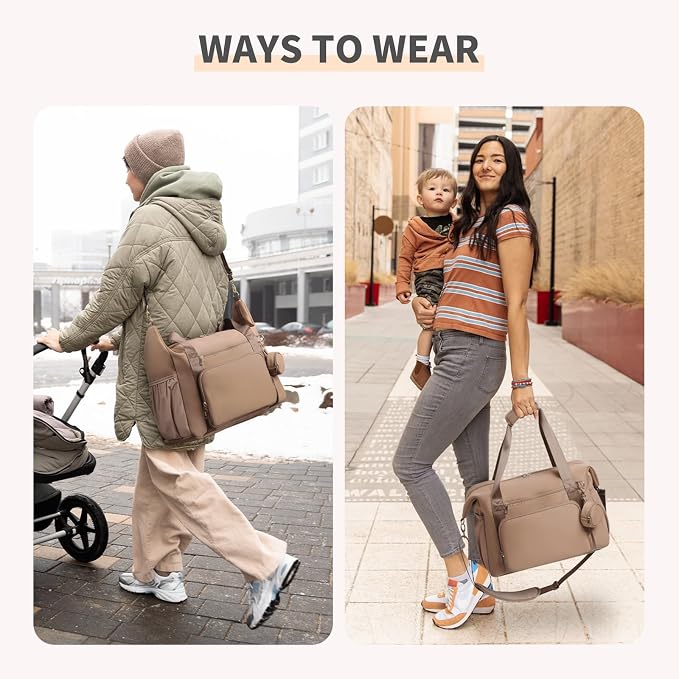 CEI-CEI Neoprene Diaper Bag Tote Large Maternity Hospital Bag Waterproof Travel Baby Tote briefcases for documents - Image 3