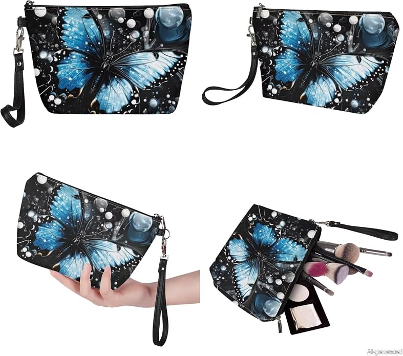 GIFTPUZZ Women Top Handle Bags Handbags with Zipper Leather Wallet Cash Card Phone Holder and Makeup Bag Set 3pcs - Image 6