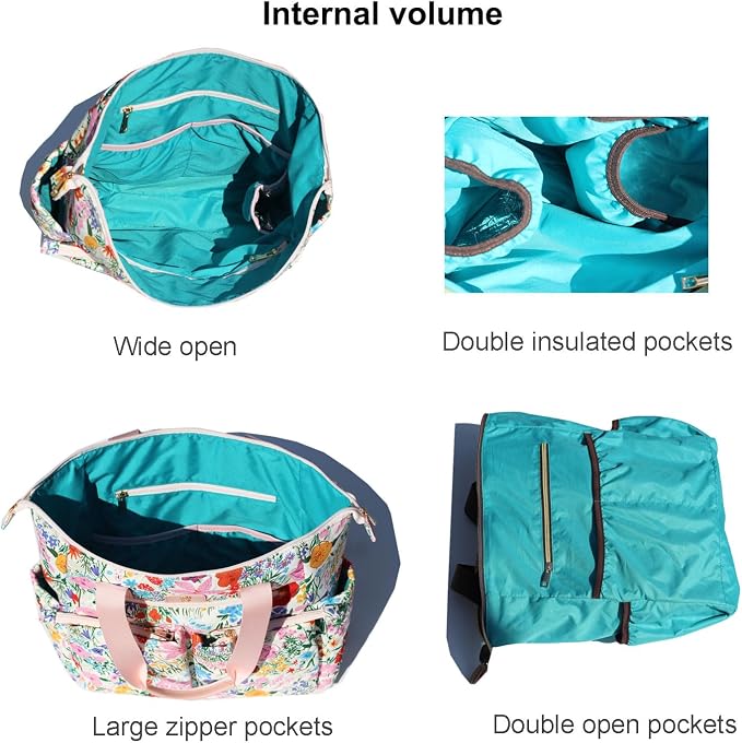 Diaper Tote Bag Totepack Backpack 2 in 1 for Women Multifunctional Large Capacity with Insulated Pockets Travel | Multifunctional - Image 7