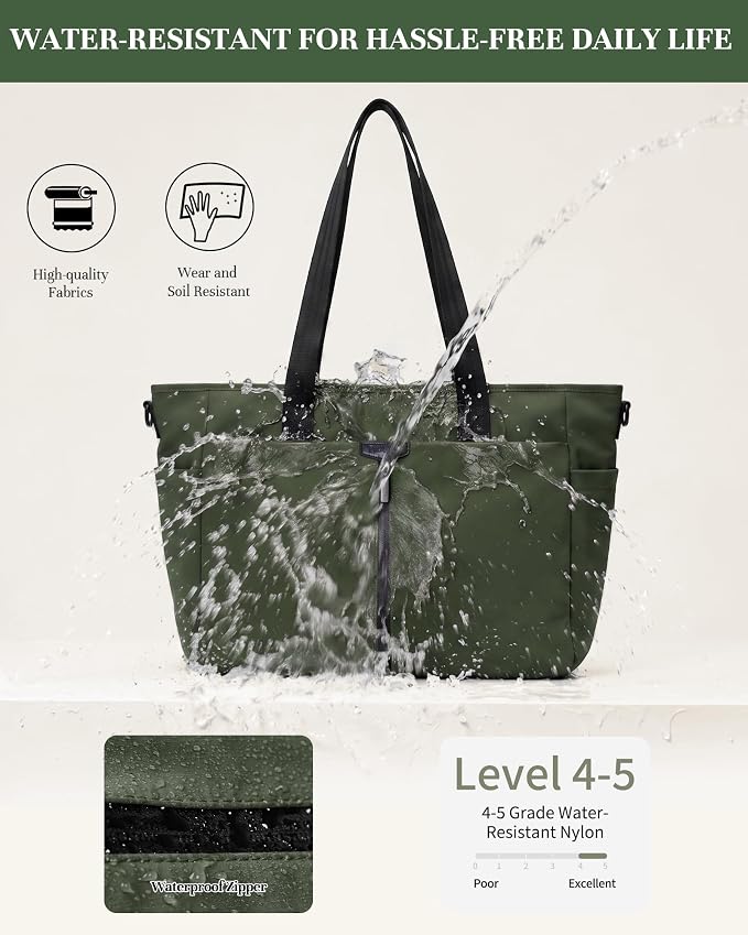 Timeet Laptop Tote Bag for Women, Water Resistant Work Tote Purse with Laptop Compartment for Daily Office Casual Travel - Image 8