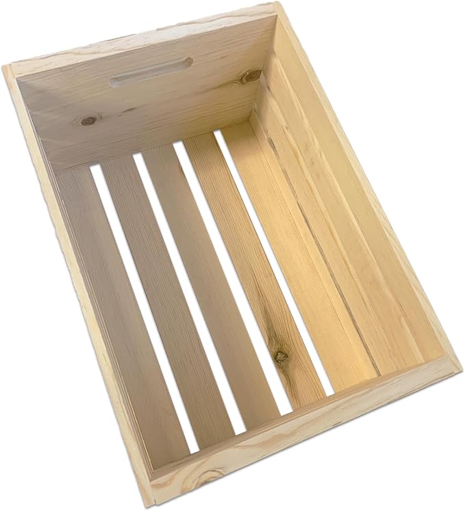 Wilson Large Wooden Pine Crate for Storage and Decoration at Home, Office, Kitchen, Bedroom, and Retail (12.5"x9.625"x17.875") (Set of 6) (6) - Image 2