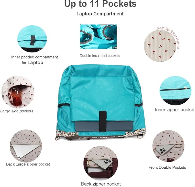 Diaper Tote Bag Totepack Backpack Crossbody Bag 3 in 1 for Women Laptop Backpack Multifunctional with Insulated Pockets - Image 3