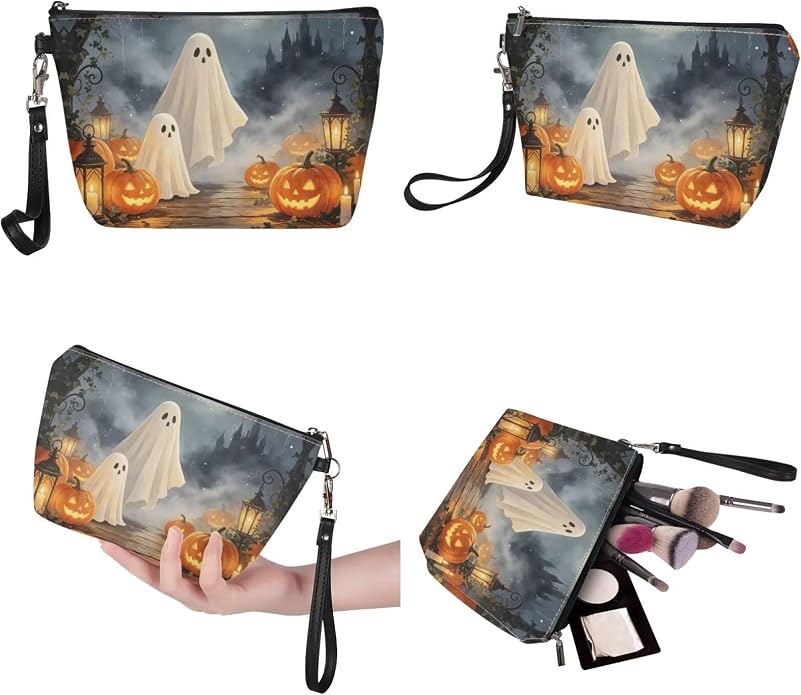 GIFTPUZZ Women Top Handle Bags Handbags with Zipper Leather Wallet Cash Card Phone Holder and Makeup Bag Set 3pcs - Image 6