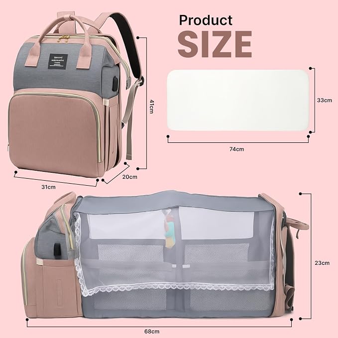 Multifunctional Baby Diaper Bag Backpack with Changing Station Baby Bag for Moms, Dads, Shower Gifts for Newborn Essentials - Image 5