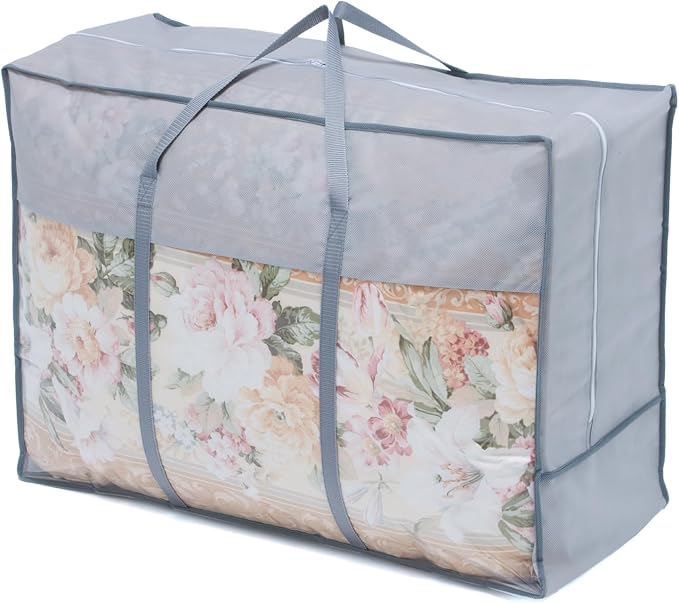 Astro 167-04 Duvet Storage Bag, Gray, Single and Double Use, Breathable, Non-Woven Fabrics, Futon Storage, Storage Bag, Storage Case, Dust Protection, Handle, Transparent Window, Compression Bag, by ASTROSTORAGE