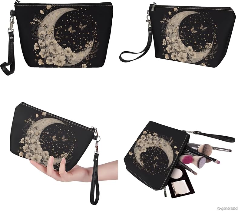 GIFTPUZZ Women Top Handle Bags Handbags with Zipper Leather Wallet Cash Card Phone Holder and Makeup Bag Set 3pcs - Image 7