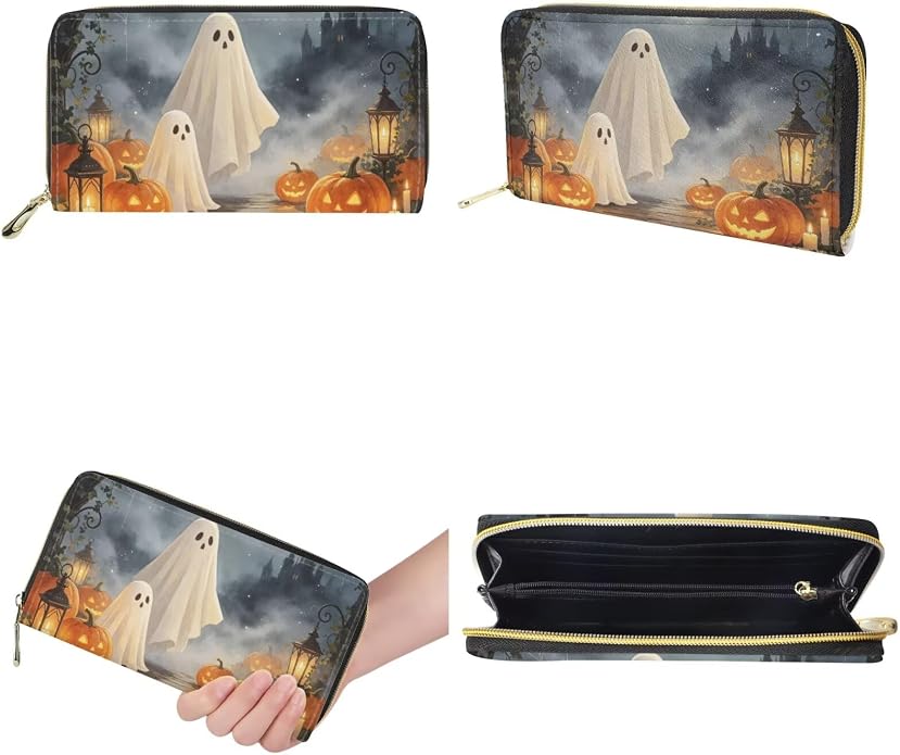 GIFTPUZZ Women Top Handle Bags Handbags with Zipper Leather Wallet Cash Card Phone Holder and Makeup Bag Set 3pcs - Image 7