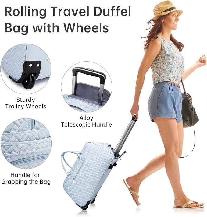 Duffle Bag for Travel, Weekender Bag with Shoe Compartment, Carry On Overnight Bag for Women with Toiletry Bag, Gym Bag with Wet Pocket, Hospital Bags for Labor and Delivery Beige - Image 3
