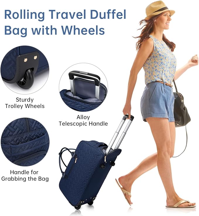 Duffle Bag for Travel, Weekender Bag with Shoe Compartment, Carry On Overnight Bag for Women with Toiletry Bag, Gym Bag with Wet Pocket, Hospital Bags for Labor and Delivery Beige - Image 3
