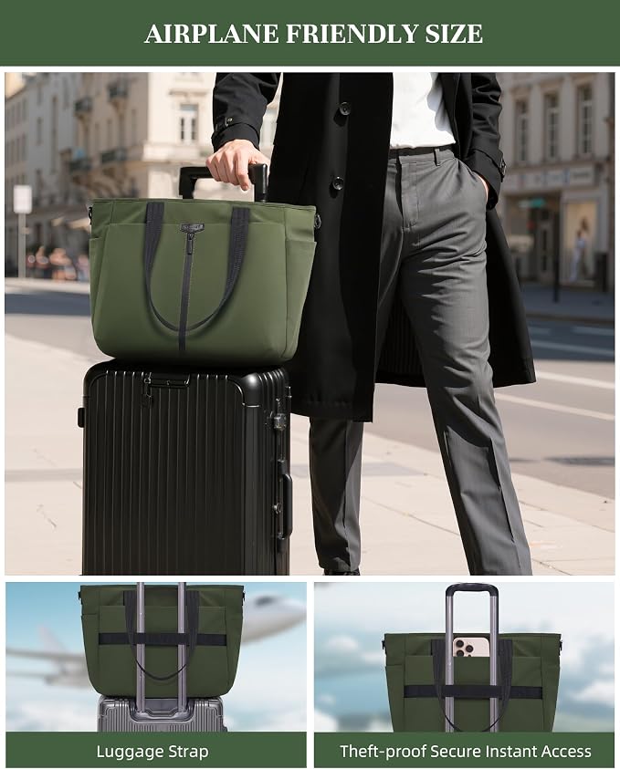 Timeet Laptop Tote Bag for Women, Water Resistant Work Tote Purse with Laptop Compartment for Daily Office Casual Travel - Image 7