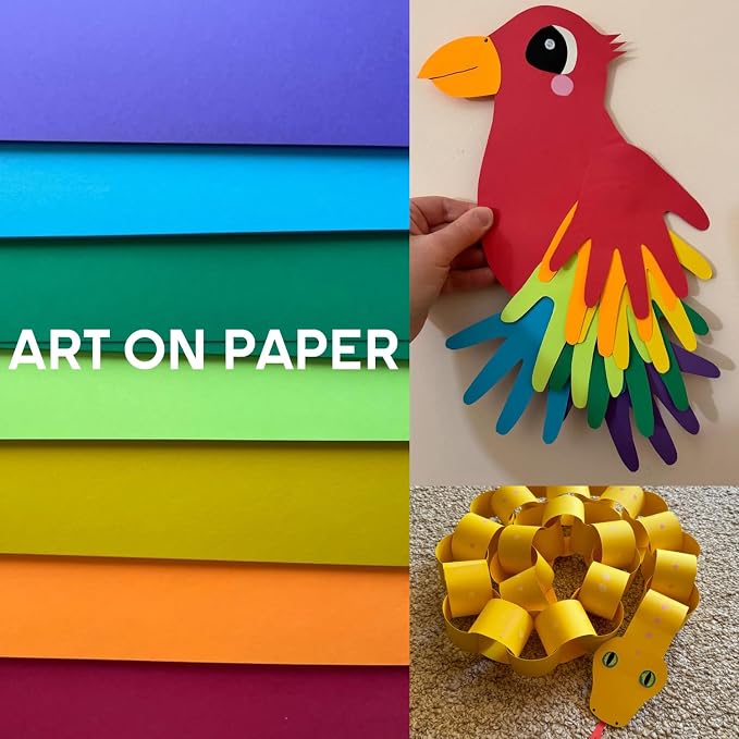 Construction Paper 8.5x11 in,70 Sheets,Set of 7 Colors Classic Rainbow 178GSM/65LB Heavyweight Construction Paper,Crafts,Arts,School Classroom Art Supplies Assorted Colors Bulk Paper (Pack of 2) - Image 7