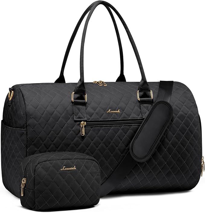 LOVEVOOK Travel Duffle Bag, Weekender Bag for Women with Toiletry Bag, Carry on Overnight Bag with Shoe Compartment, Gym Duffel Bag with Wet Pocket, Mommy Hospital Bags for Labor and Delivery by LOVEVOOK