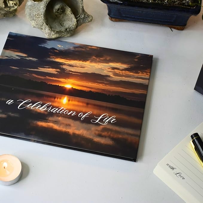 All-In-One Funeral Guest Book Set – Elegant Memorial Guestbook, Funeral Register Book, 60 Memory Cards, Collection Box, Black Pen, Table Sign, Celebration of Life Guest Book, Memorial Keepsake - Image 7