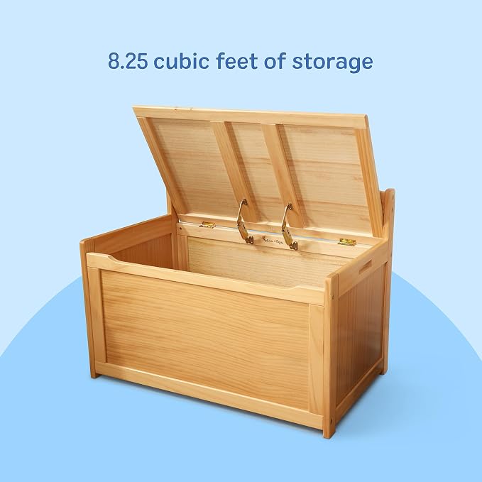 Melissa & Doug Wooden Toy Chest - Light Wood Furniture for Playroom, Blonde Kids Toy Box, Wooden Box Storage Organizer, Children's Furniture Chest - Image 8