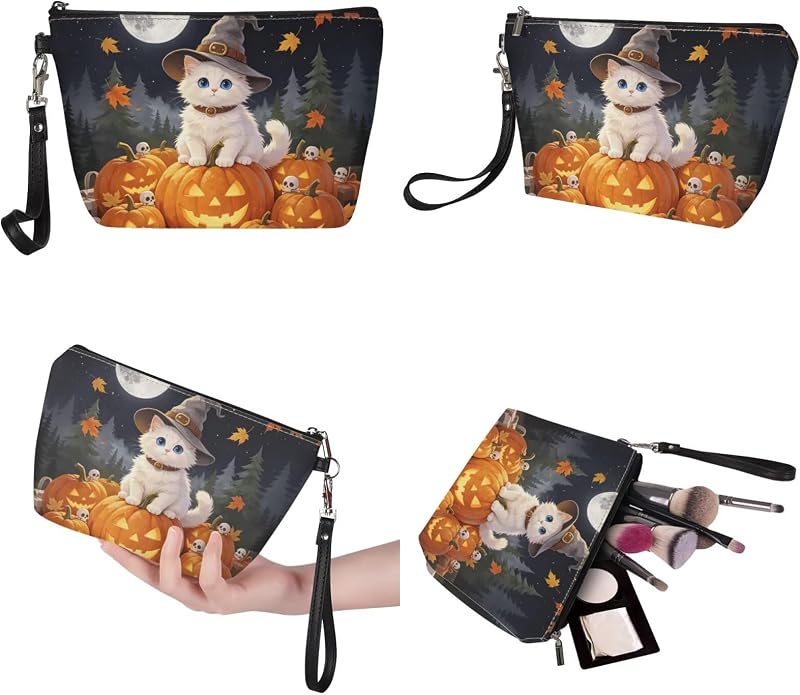 GIFTPUZZ Women Top Handle Bags Handbags with Zipper Leather Wallet Cash Card Phone Holder and Makeup Bag Set 3pcs - Image 6