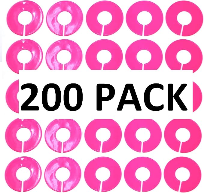 Pink Round Plastic Blank Rack Size Dividers - Multi-Pack (200) by JSP+Manufacturing