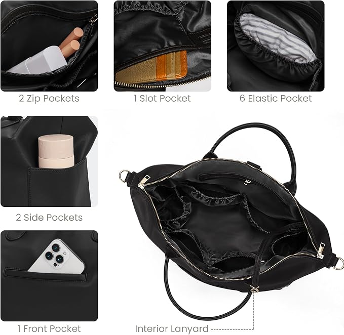 Diaper Bag Tote Convertible Vegan Leather Diaper Tote Backpack Diaper Mommy Bags Hospital Bag Work Totes - Image 4