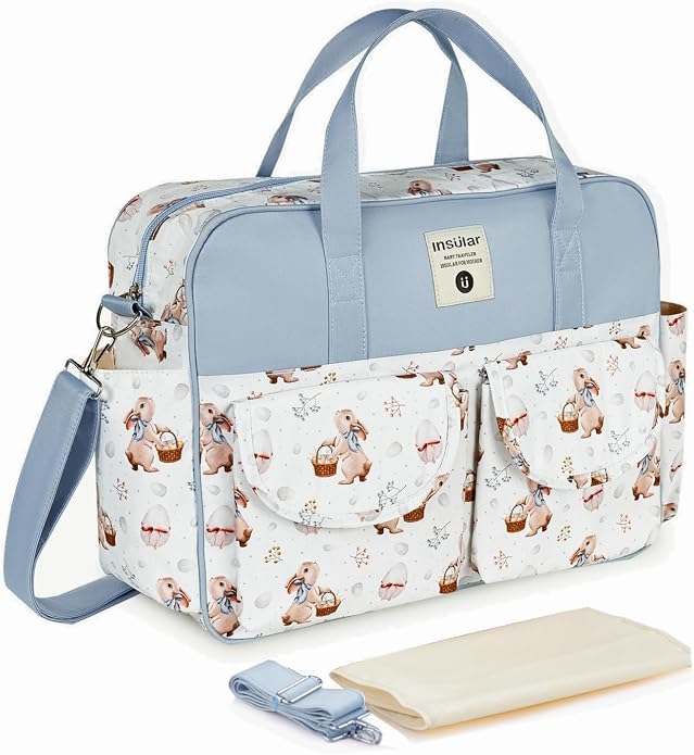 Kamay's Mummy Shoulder Bag Diaper Bag Chic Nappy Changing Bag Tote/Messenger Style Large with Changing Mat, Adjustable Straps by Kamay%27s