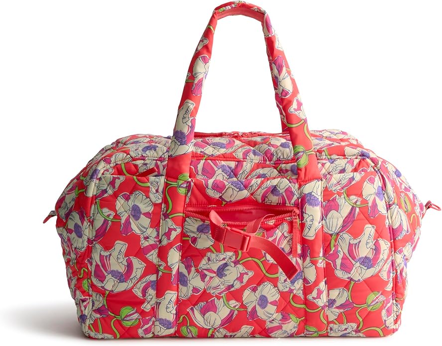 Vera Bradley Featherweight Large Miramar Weekender Travel Bag, Swirling Poppies - Image 7