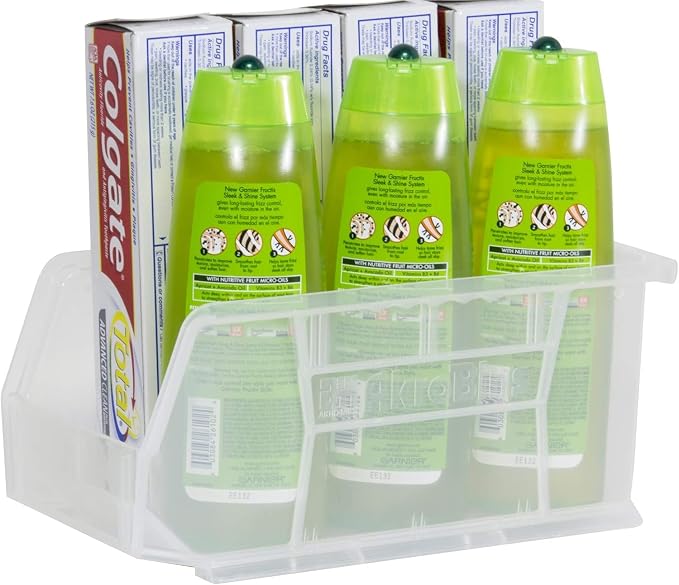 Akro-Mils 30230 AkroBins Plastic Storage Bins, 11"x5"x5", Clear, 12-Pack | Space-Saving Stackable Bins for Garage, Pantry, Craft Organization - Image 9