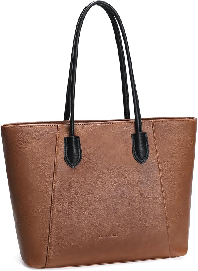 GAEKEAO Tote Bag for Women Vegan Leather Zipper Shoulder Bags Travel Purses | Large Capacity Purse Handbags, Inner Pocket with Key Clip, Fits 14" Laptop, for Casual Work Dating Commute Daily Weekender by GAEKEAO