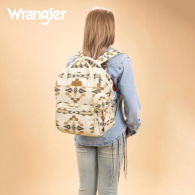 Montana West Wrangler Diaper Bag Backpack Aztec Callie Bag Travel Backpack Purses Western Multi-Function Baby Bags for Mom - Image 6