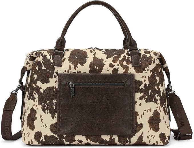 Wrangler Duffel Bag for Travel Large Weekender Bags for Women Waterproof Carry On Overnight Bag AR-WG-HB-294-5110-COW-CF - Image 7