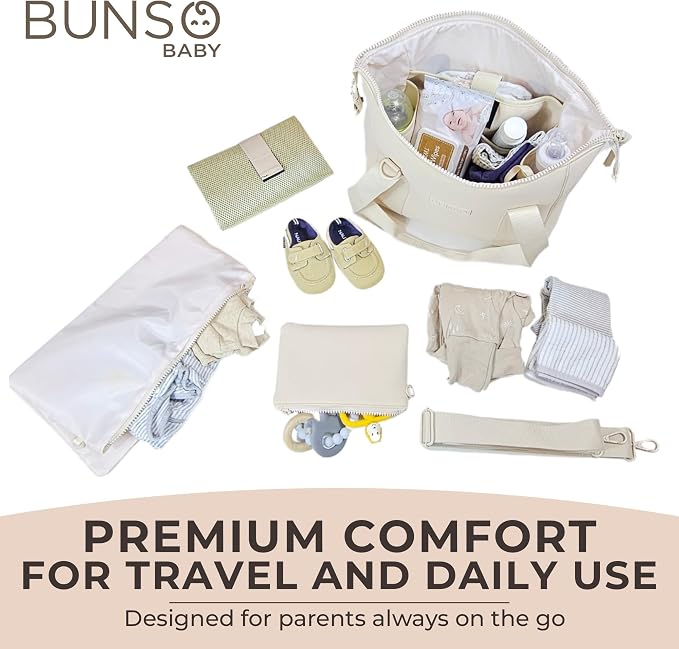 Small Diaper Bag Tote - Lightweight 12x7x8 in Neoprene Diaper Bag with Changing Pad and Pouch, Water-Resistant - Image 5