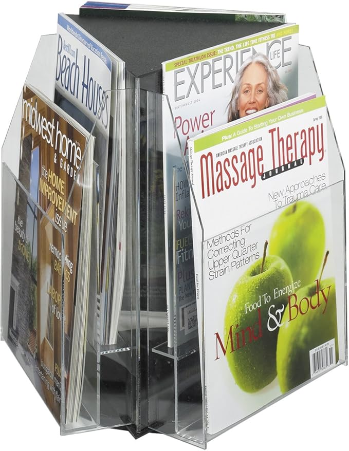 Safco Products 5698CL Reveal Table Top Literature Display, 6 Magazine, Clear by SafcoProducts