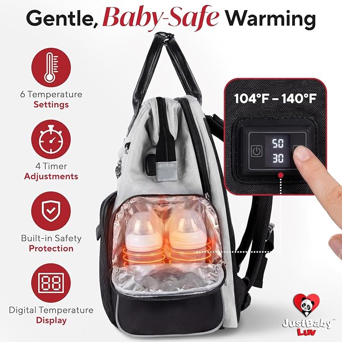Premium Baby Diaper Bag with Changing Station, Diaper Bag Backpack w/ Pad | Award-winning, built-in changing station, warming pockets, waterproof, travel ready, unisex - Image 2