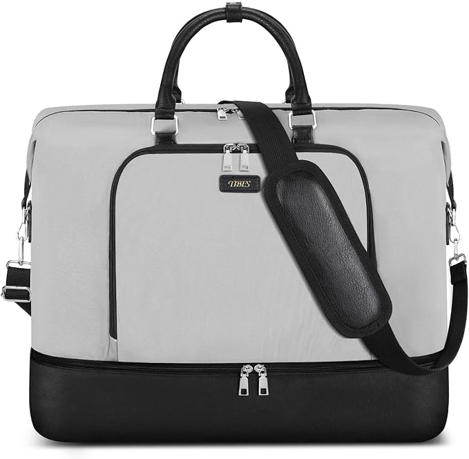 TIBES Travel Weekender Bag for Women, Overnight Bag with Shoe Compartment | 3PCS Large Travel Duffel Bag for Gym, Travel, Hospital, Business Trip, Carry On Tote, Wet & Dry Separation, Water Resistant - Image 7