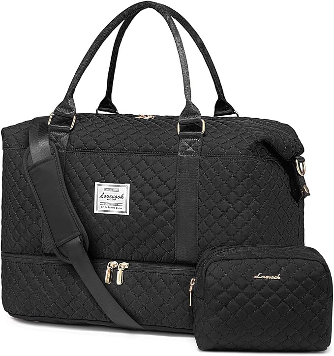 LOVEVOOK Travel Duffle Bag,Weekender Bags for Women with Shoe Compartment，Carry on Overnight Bag with Toiletry Bag,Gym Duffel Bag with Wet Pocket, Hospital Bags for Labor and Delivery by LOVEVOOK